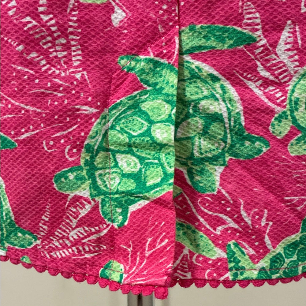 Tommy Bahama Girls’ Tropical Turtle Print Sleeveless Shift Dress - Picture 8 of 11